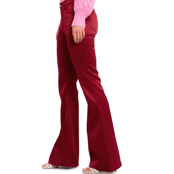NEW J BRAND FLARED SATIN PANTS - Picture 4 of 9